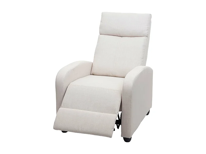 Fauteuil TV relaxation fonction tissu crème 69 x 55 x 78 cm 04_0006877