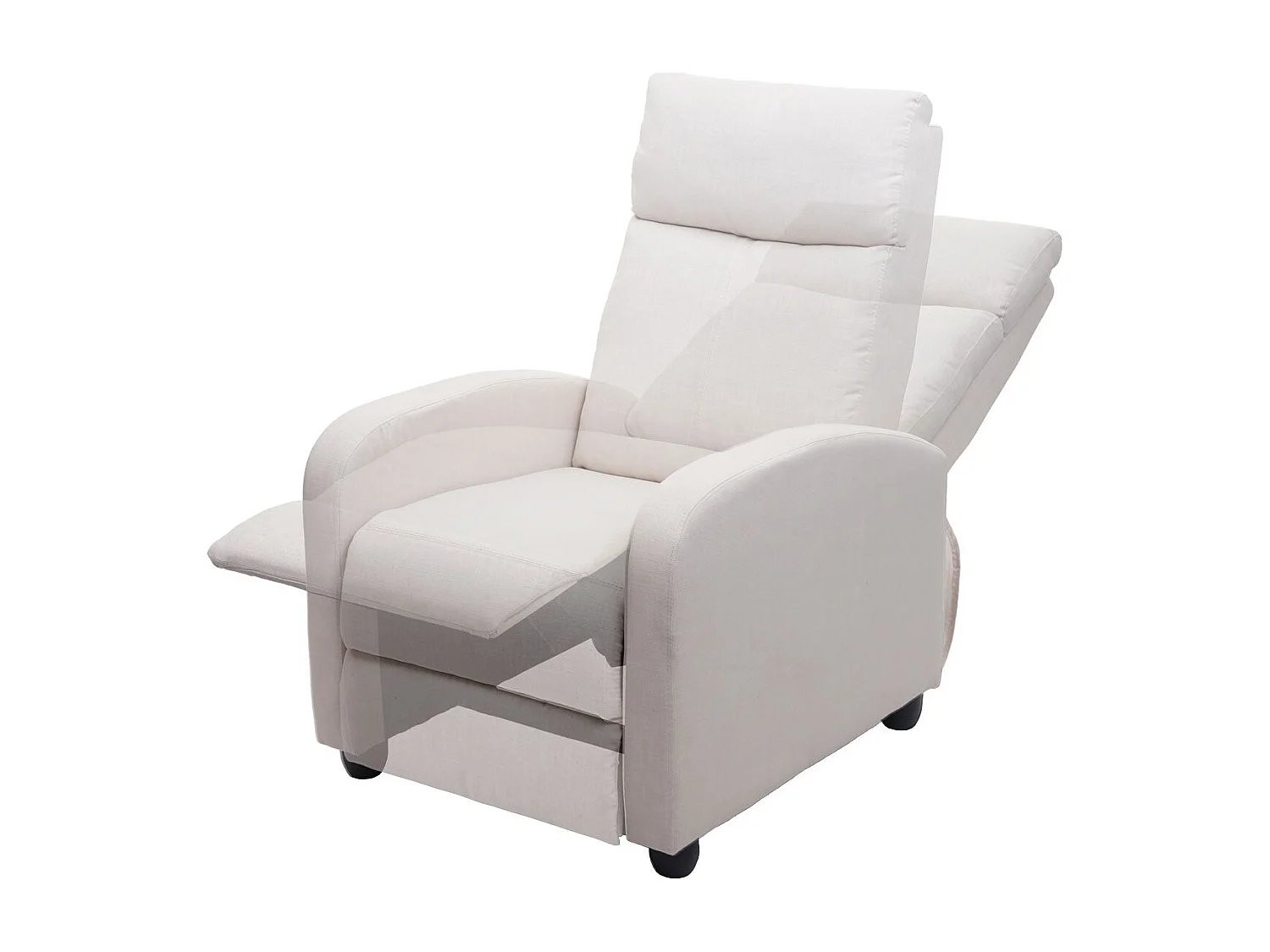 Fauteuil TV relaxation fonction tissu crème 69 x 55 x 78 cm 04_0006877