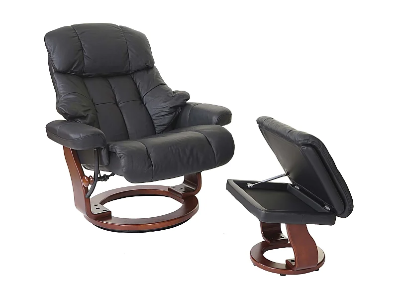 Fauteuil de relaxation avec cuir marron 78 x 56 x 94 cm 04_0007818
