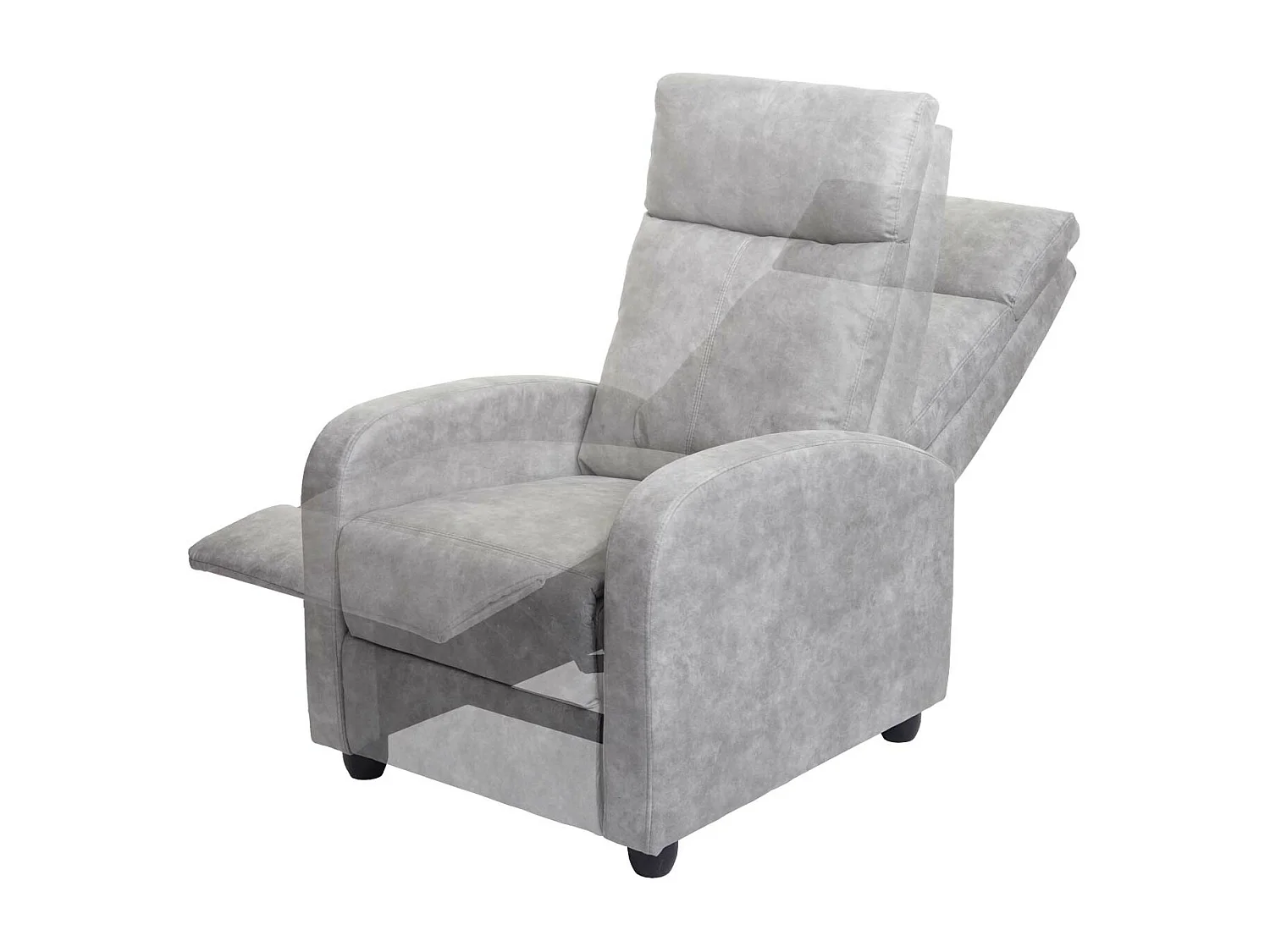 Fauteuil TV de relaxation tissu grise 69 x 54 x 77 cm 04_0006879