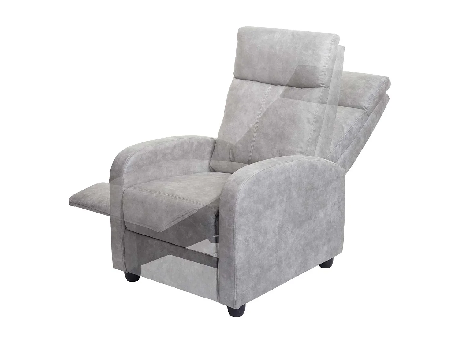 Fauteuil TV de relaxation tissu grise 69 x 54 x 77 cm 04_0006879