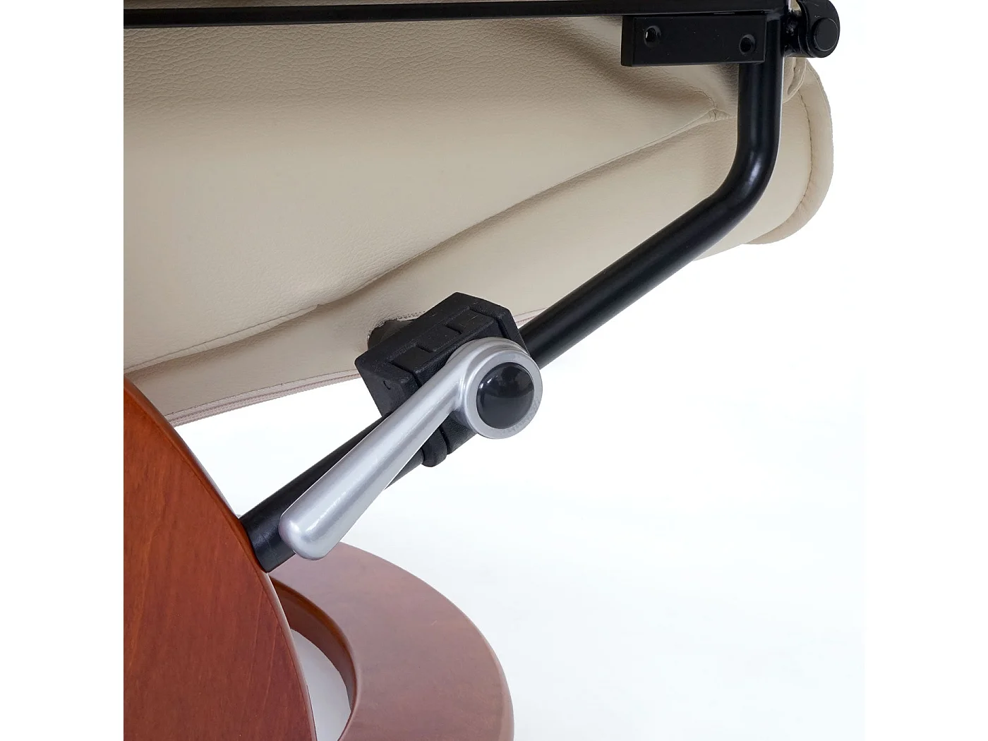 Fauteuil de relaxation TV cuir crème 86 x 82 x 105 cm 04_0003674