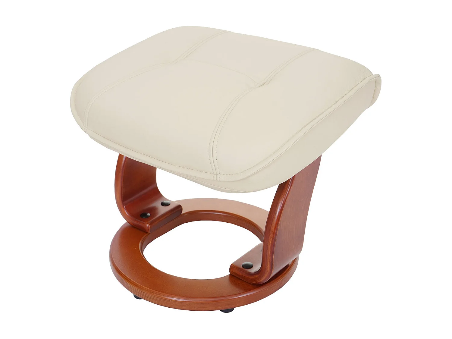 Fauteuil de relaxation TV cuir crème 86 x 82 x 105 cm 04_0003674