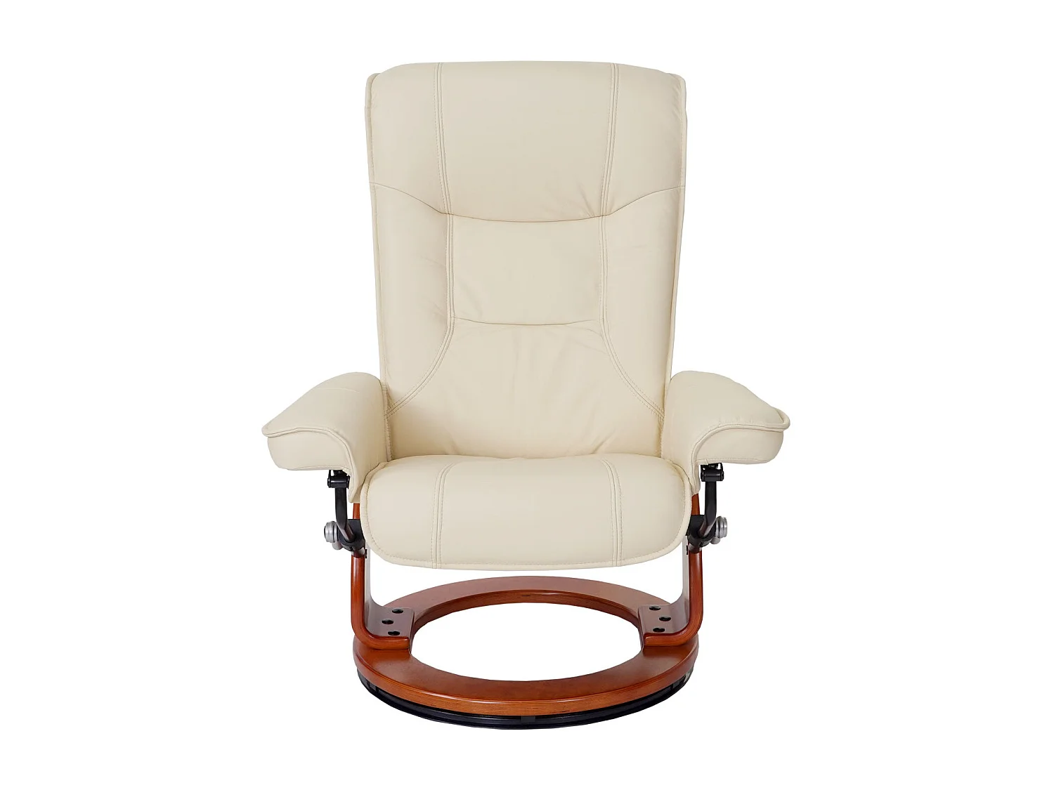 Fauteuil de relaxation TV cuir crème 86 x 82 x 105 cm 04_0003674