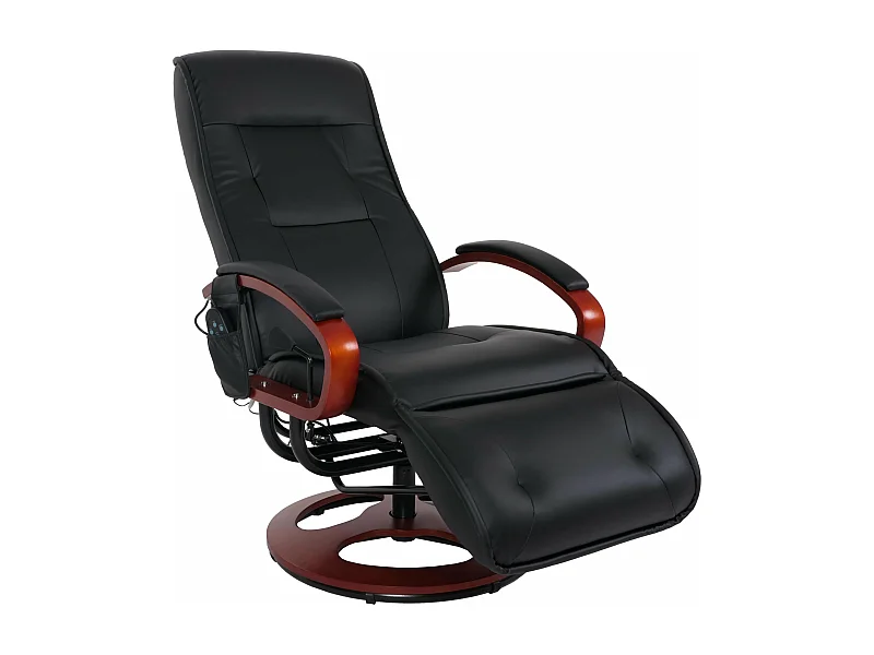 Fauteuil de relaxation avec PVC noire 71 x 48 x 100 cm 04_0006383