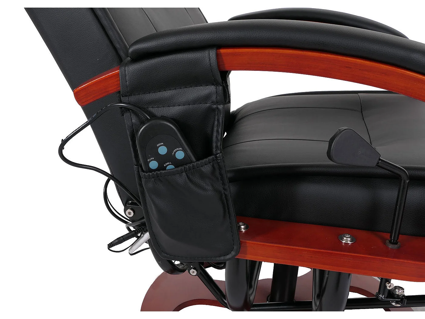 Fauteuil de relaxation avec PVC noire 71 x 48 x 100 cm 04_0006383