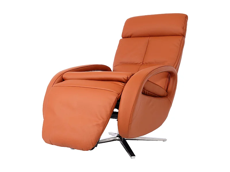 Fauteuil de relaxation fauteuil cuir marron 77 x 58 x 90 cm 04_0006832