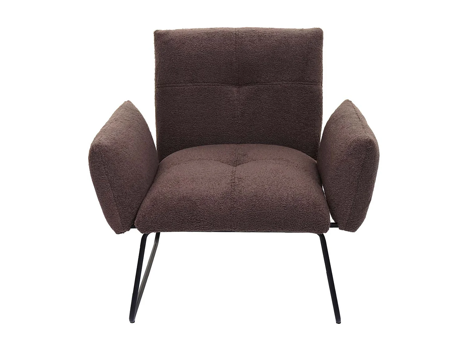 Fauteuil lounge cocktail assise tissu marron 65 x 51 x 81 cm 04_0006856