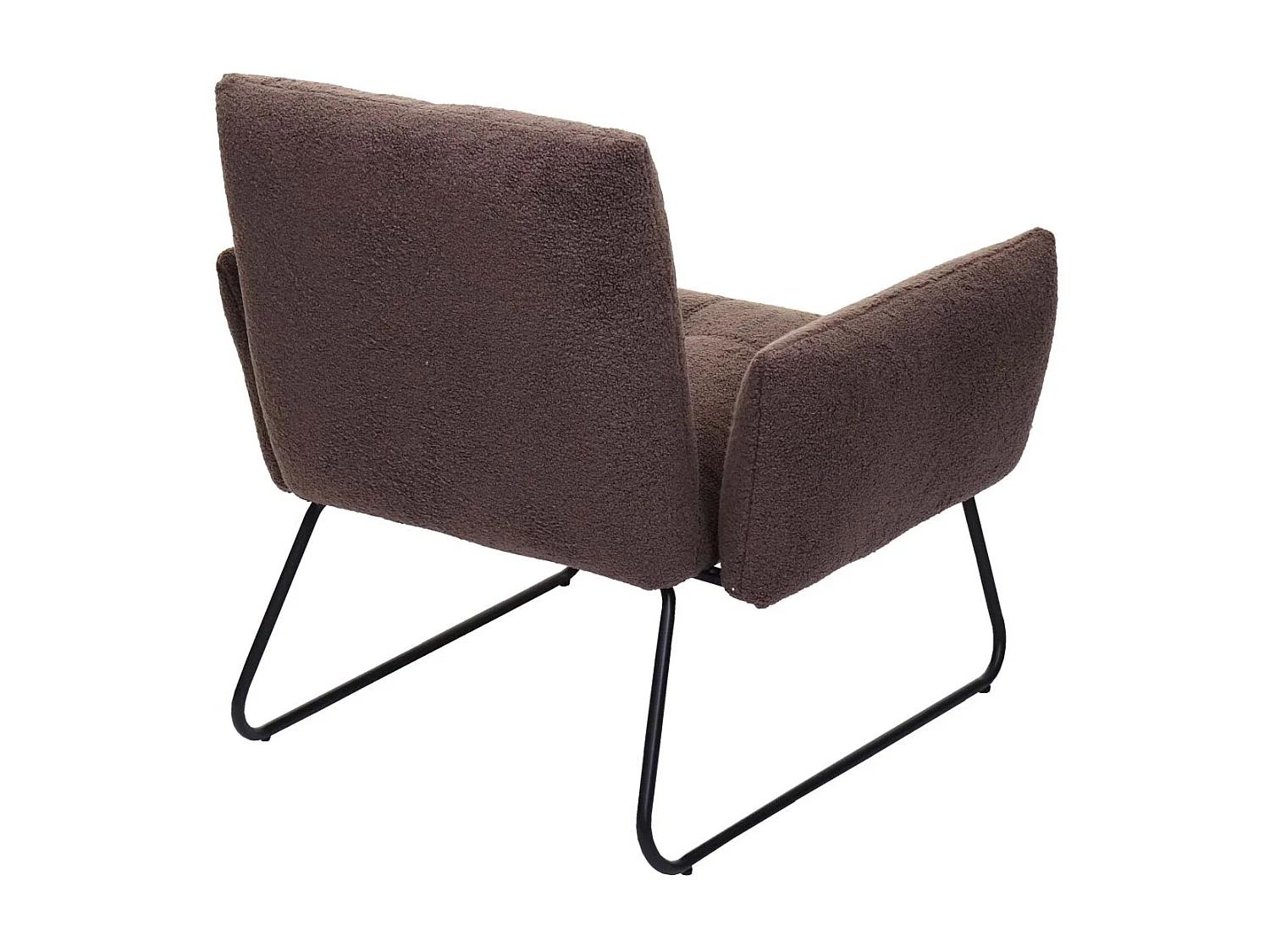 Fauteuil lounge cocktail assise tissu marron 65 x 51 x 81 cm 04_0006856
