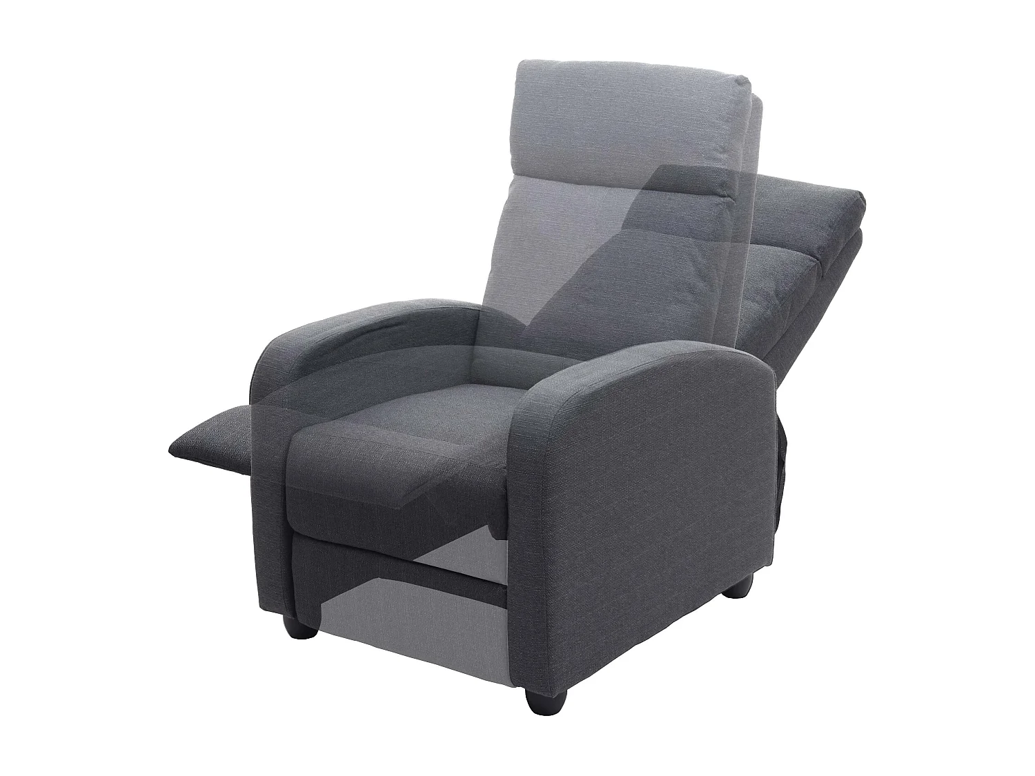 Fauteuil TV relaxation fonction tissu grise 67 x 90 x 102 cm 04_0002003