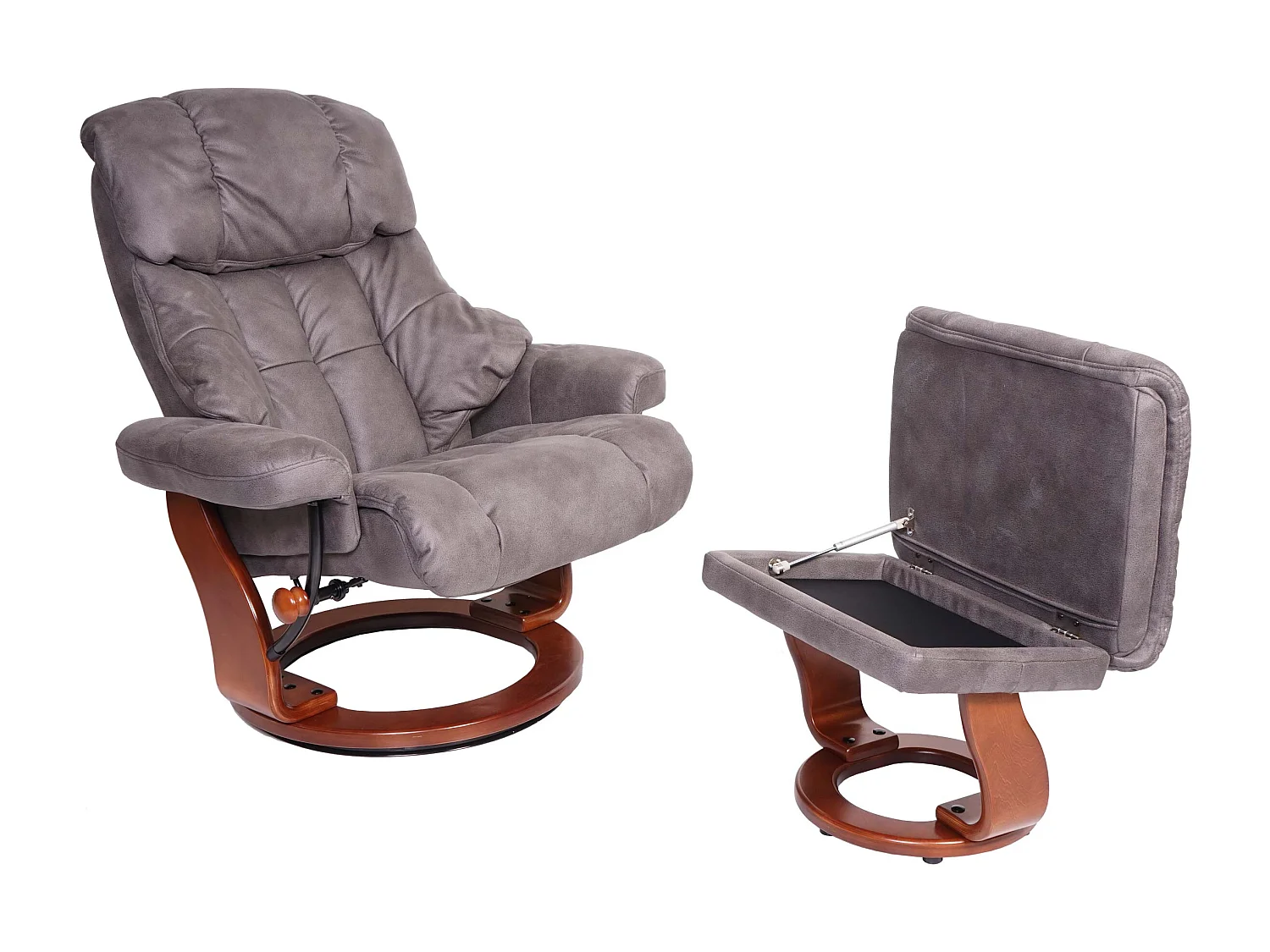 Fauteuil de relaxation TV tissu marron 97 x 88 x 112 cm 04_0003665