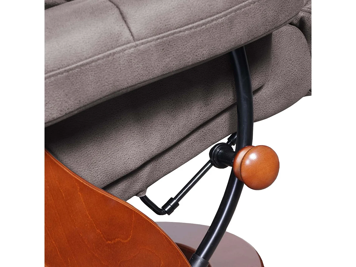 Fauteuil de relaxation TV tissu marron 97 x 88 x 112 cm 04_0003665