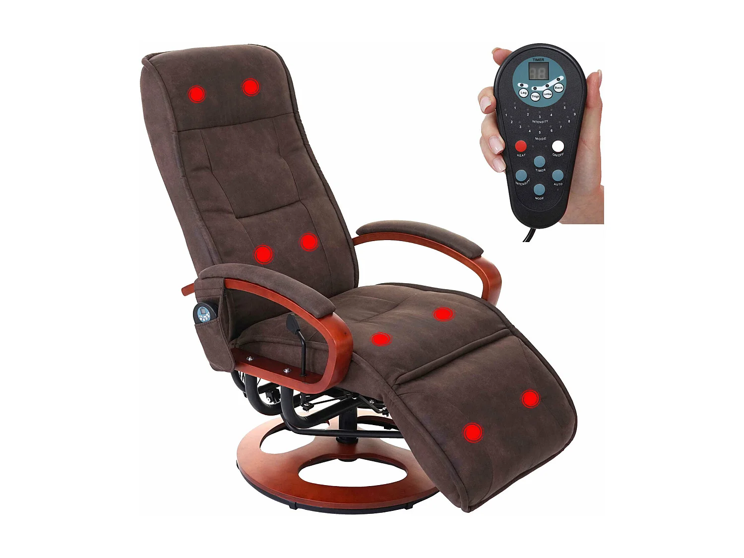 Fauteuil de relaxation avec tissu marron 69 x 143 x 99 cm 04_0004339