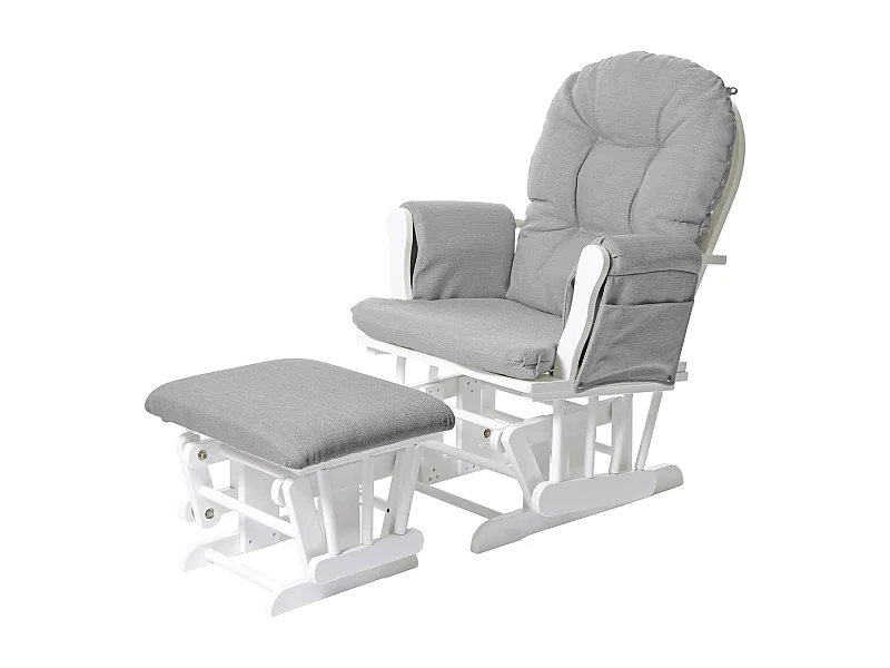 Fauteuil de relaxation fonction bois blanche 57 x 44 x 91 cm 04_0006825