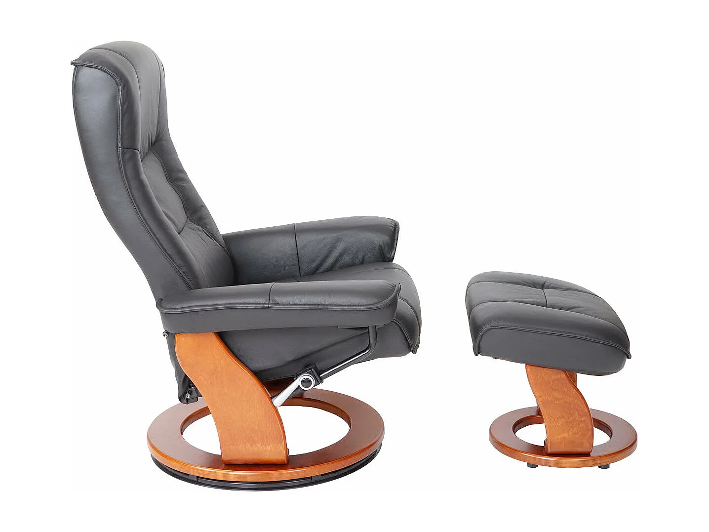 Fauteuil de relaxation TV cuir noire 86 x 82 x 105 cm 04_0003672