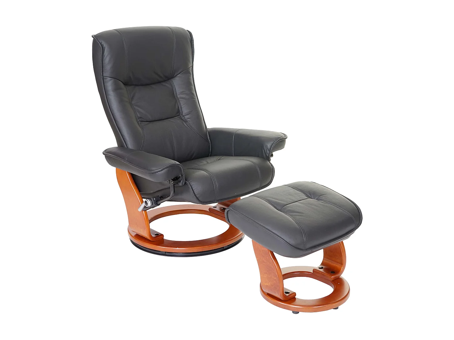 Fauteuil de relaxation TV cuir noire 86 x 82 x 105 cm 04_0003672