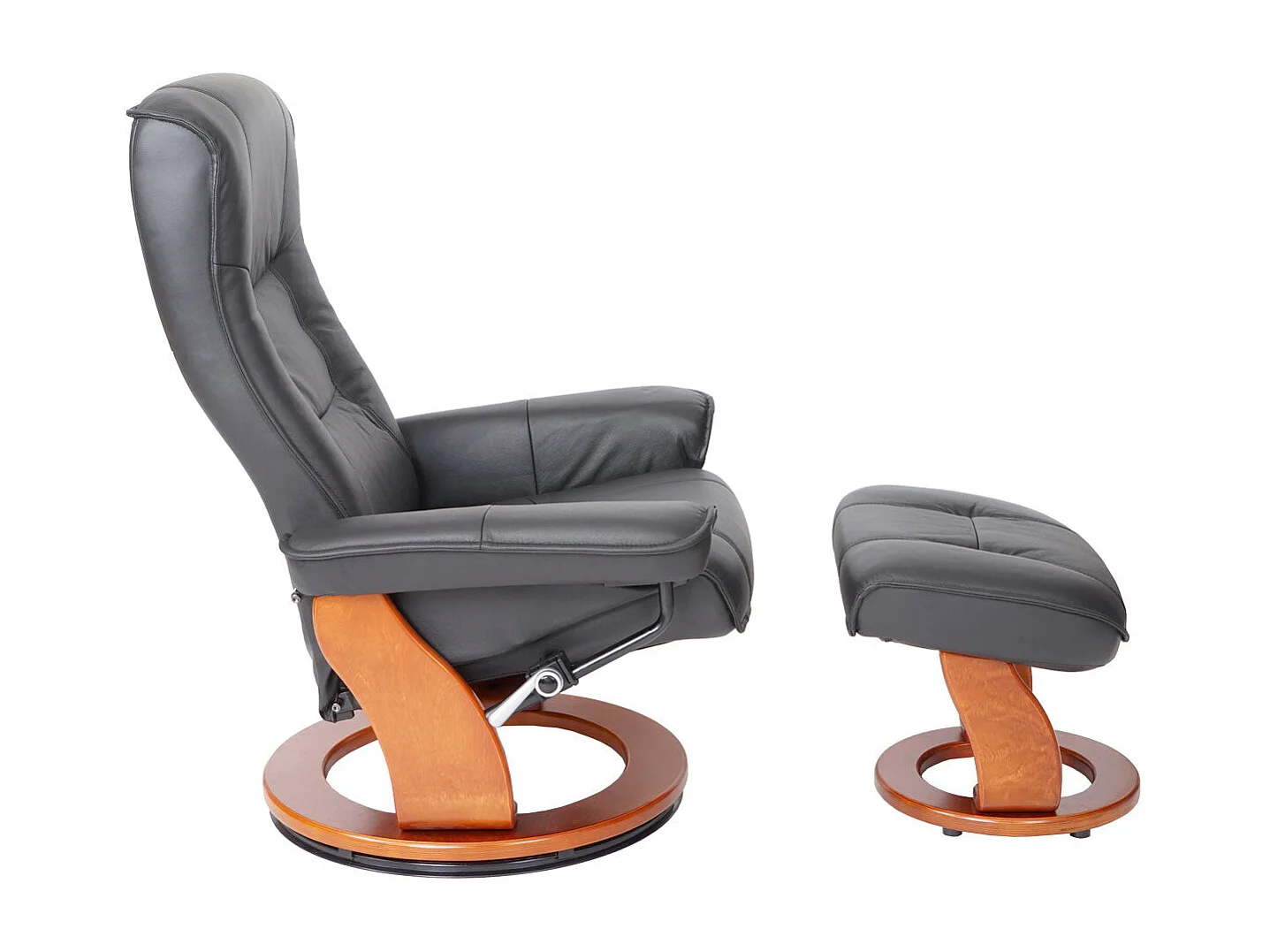 Fauteuil de relaxation TV cuir noire 86 x 82 x 105 cm 04_0003672