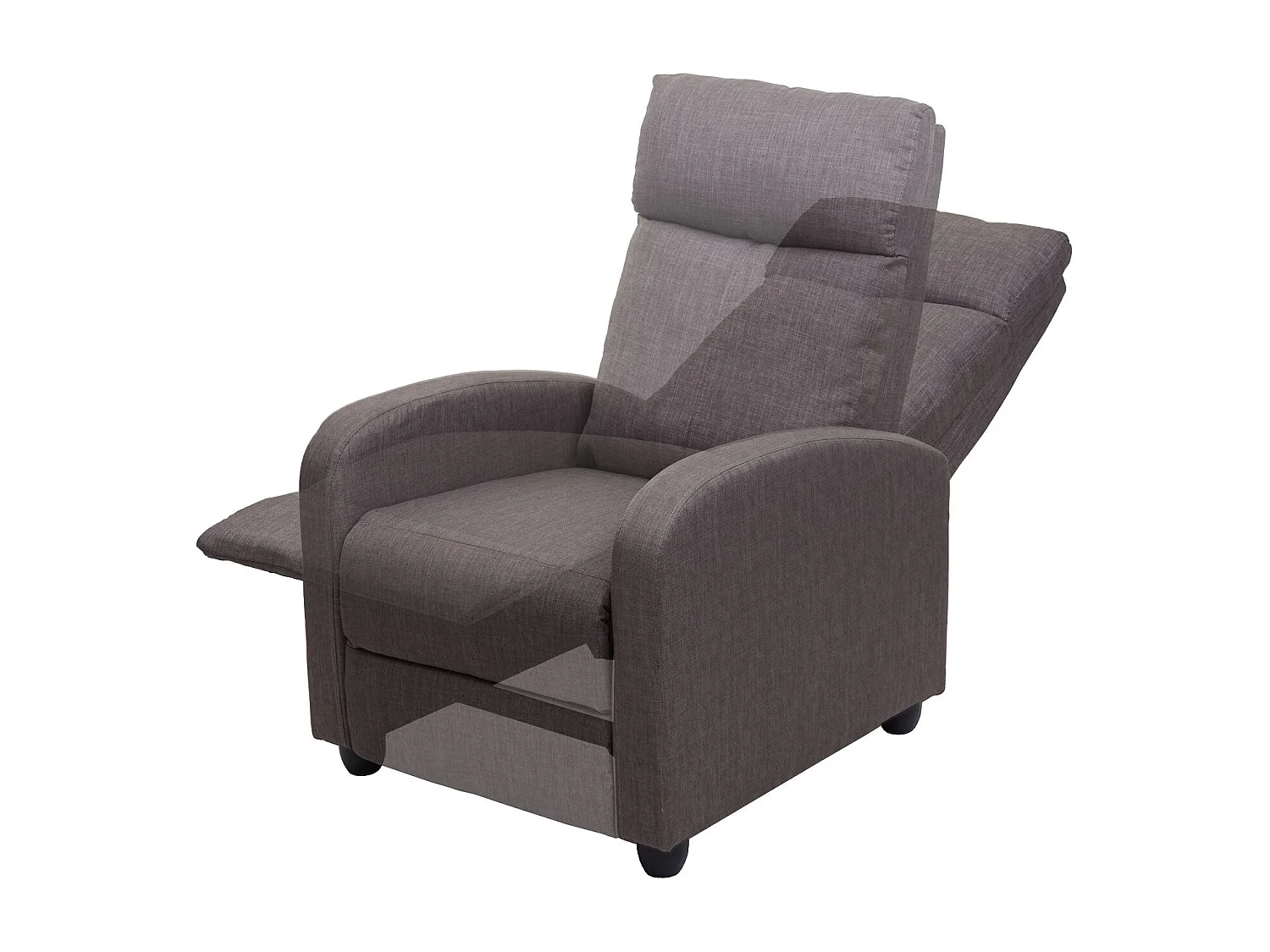 Fauteuil TV relaxation fonction tissu grise 69 x 55 x 78 cm 04_0006878