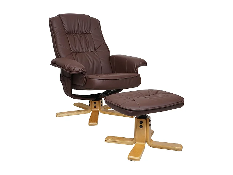 Fauteuil TV de relaxation bois marron 65 x 37 x 80 cm 04_0006838