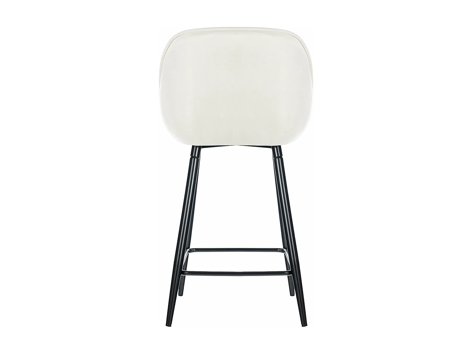 Tabouret de bar chaise métal crème 54 x 57.5 x 103 cm 10_0004890