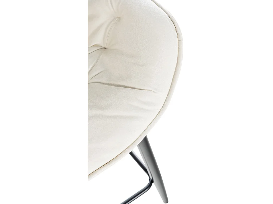 Tabouret de bar chaise métal crème 54 x 57.5 x 103 cm 10_0004890