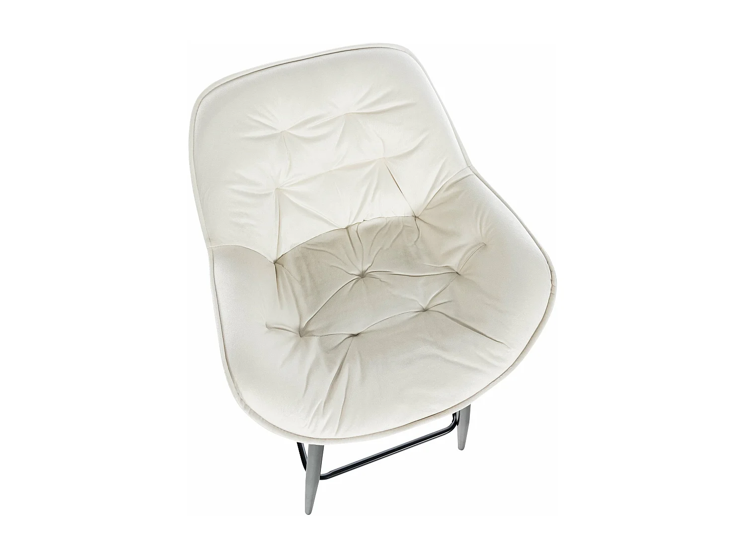 Tabouret de bar chaise métal crème 54 x 57.5 x 103 cm 10_0004890