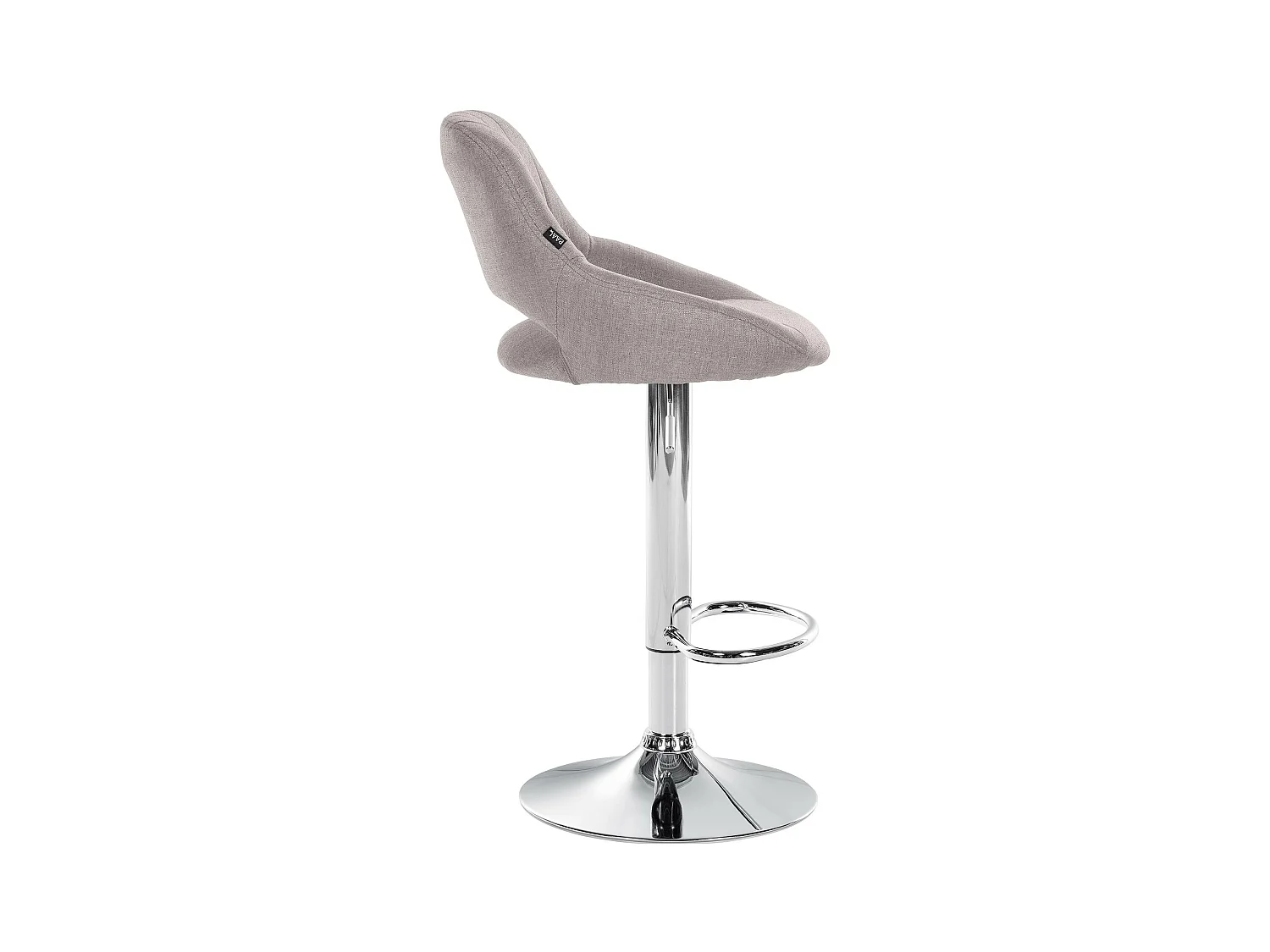 Lot de 2 tabourets métal grise 47 x 48 x 85 cm TDB10809