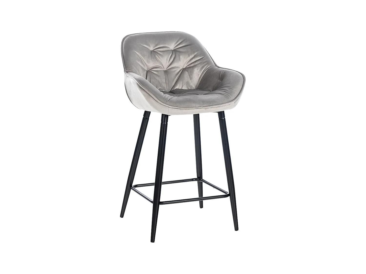 Tabouret de bar chaise métal grise 54 x 57.5 x 93.5 cm 10_0004894