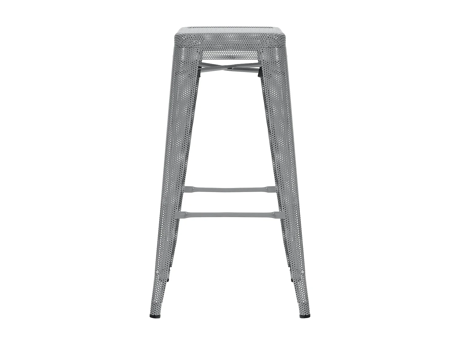 Tabouret de bar avec métal argenté 43 x 43 x 77 cm 10_0004871