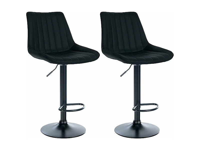 Lot de 2 tabourets métal argentée 49.5 x 50 x 91 cm 10_0004423