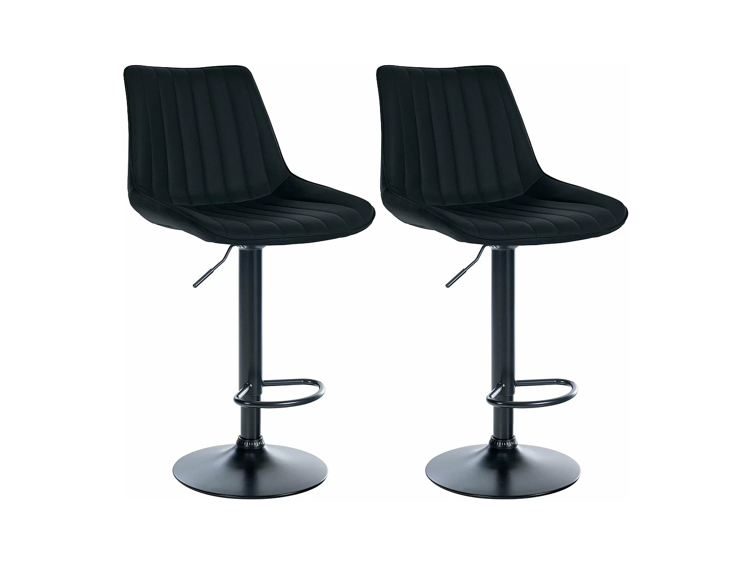 Lot de 2 tabourets métal argentée 49.5 x 50 x 91 cm 10_0004423
