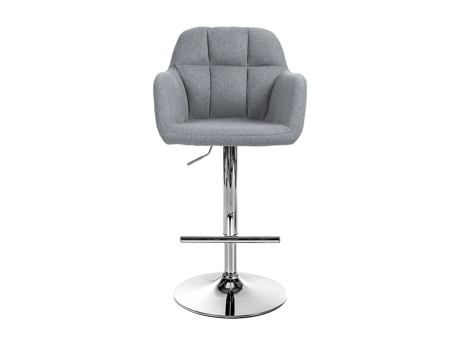 Tabouret de bar chaise métal grise 57 x 59 x 97 cm 10_0005275