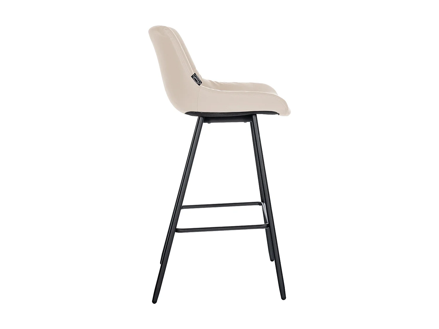 Tabouret de bar x1 métal crème 49 x 56 x 104 cm 10_0005457