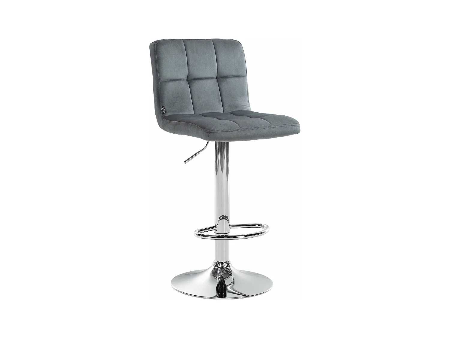 Tabouret de bar chaise métal grise 46 x 47 x 94 cm 10_0005325