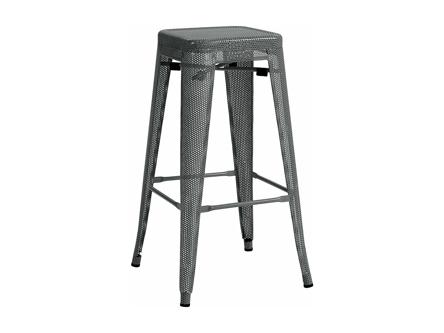 Tabouret de bar avec métal grise 43 x 43 x 77 cm 10_0004869