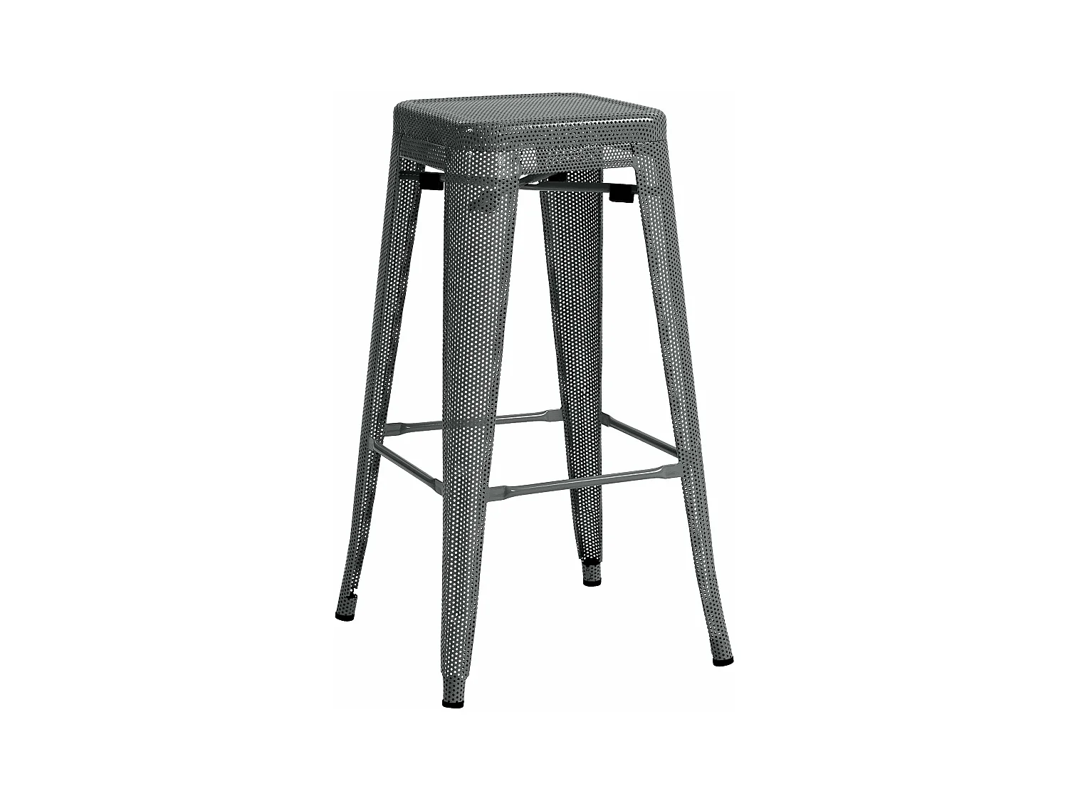 Tabouret de bar avec métal grise 43 x 43 x 77 cm 10_0004869