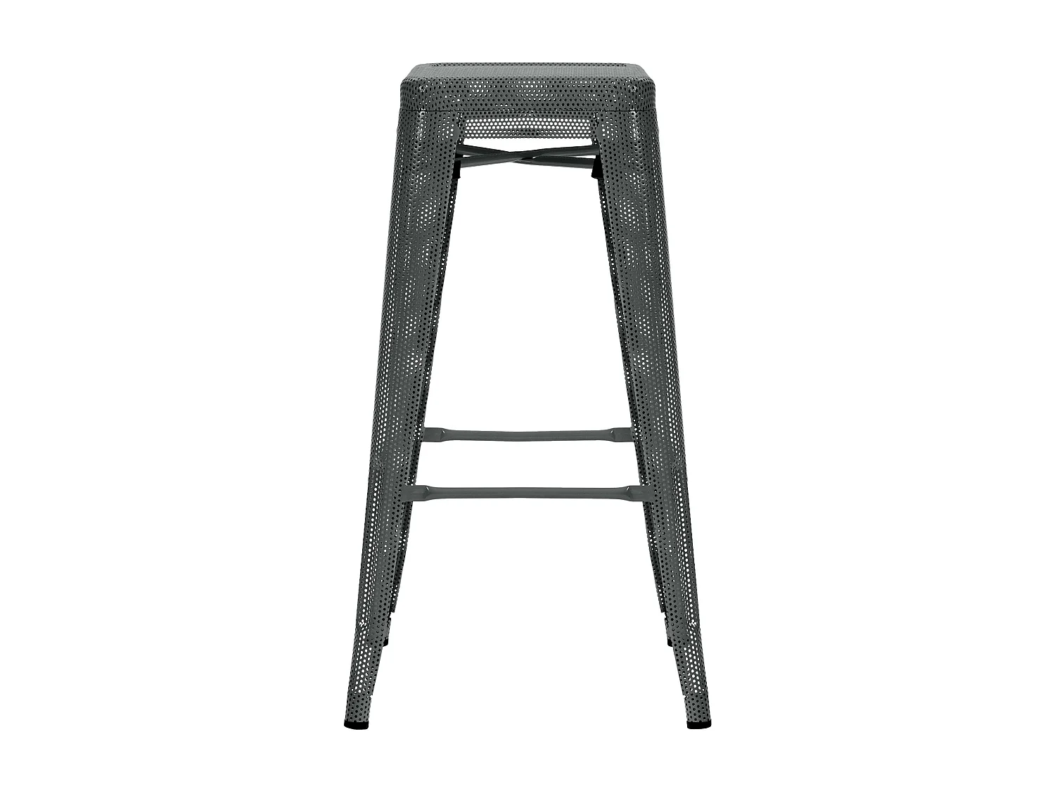 Tabouret de bar avec métal grise 43 x 43 x 77 cm 10_0004869