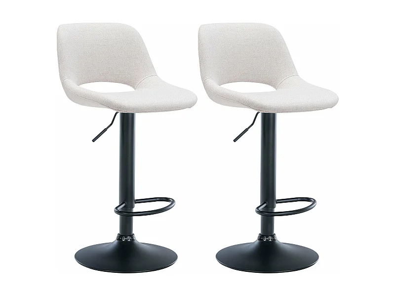 Tabourets de bar chaises métal crème 42 x 46 x 86 cm 10_0004096