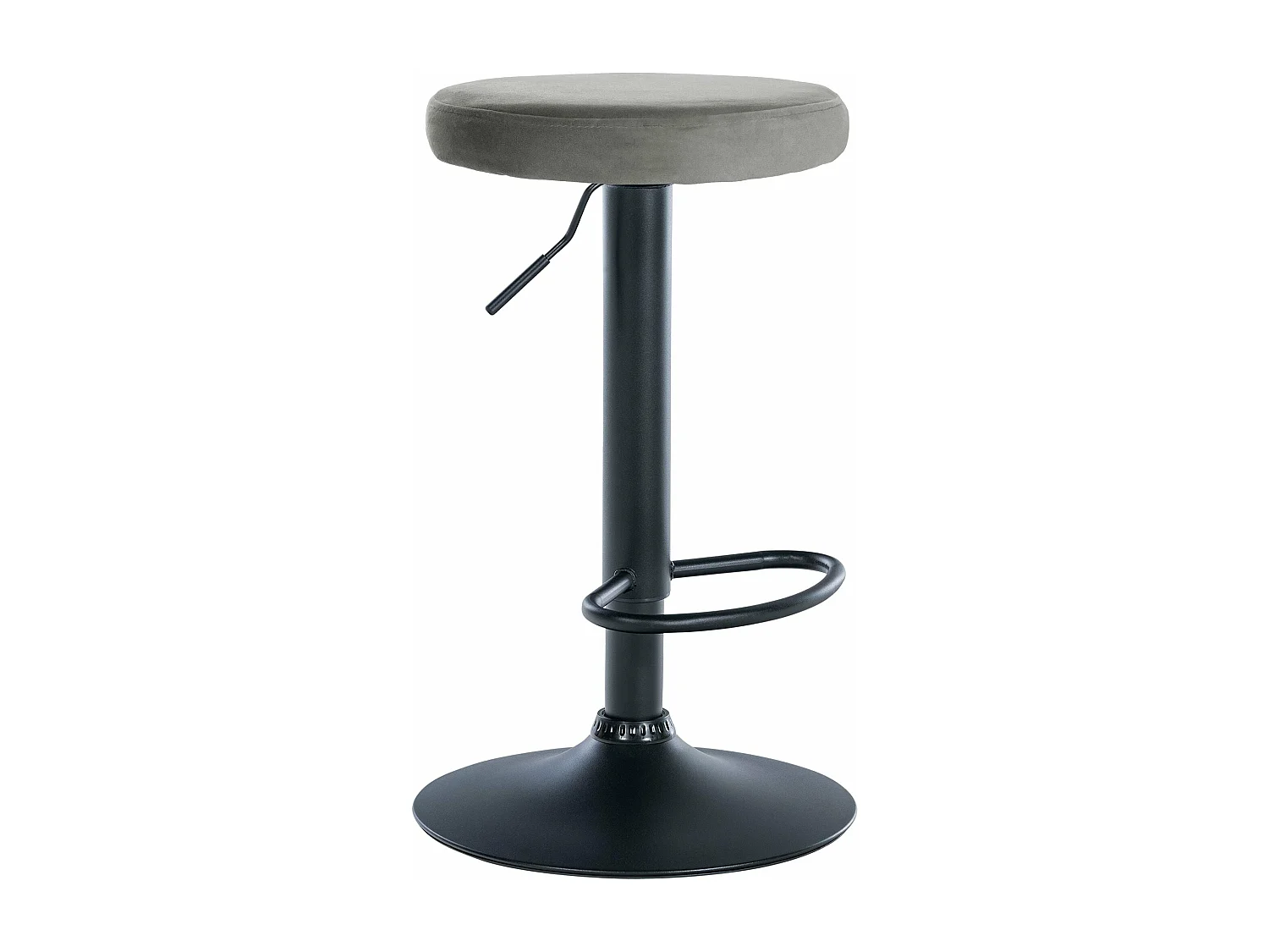 Tabouret de bar x1 métal grise 38.5 x 38.5 x 60 cm 10_0005353