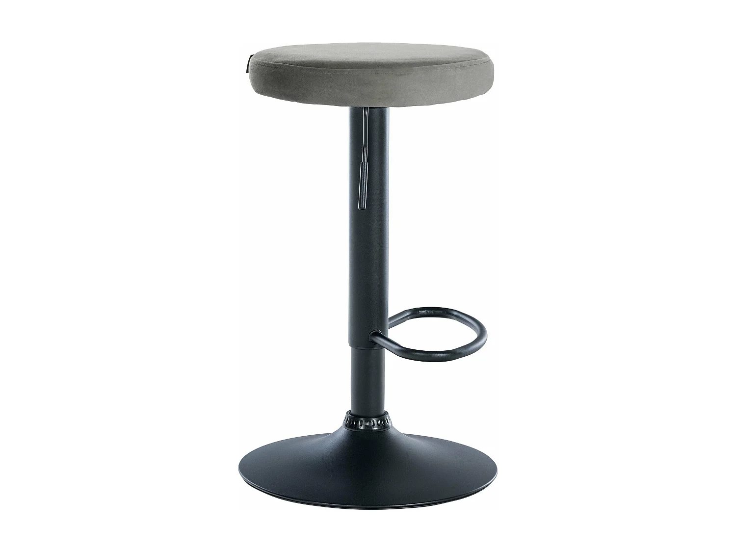 Tabouret de bar x1 métal grise 38.5 x 38.5 x 60 cm 10_0005353