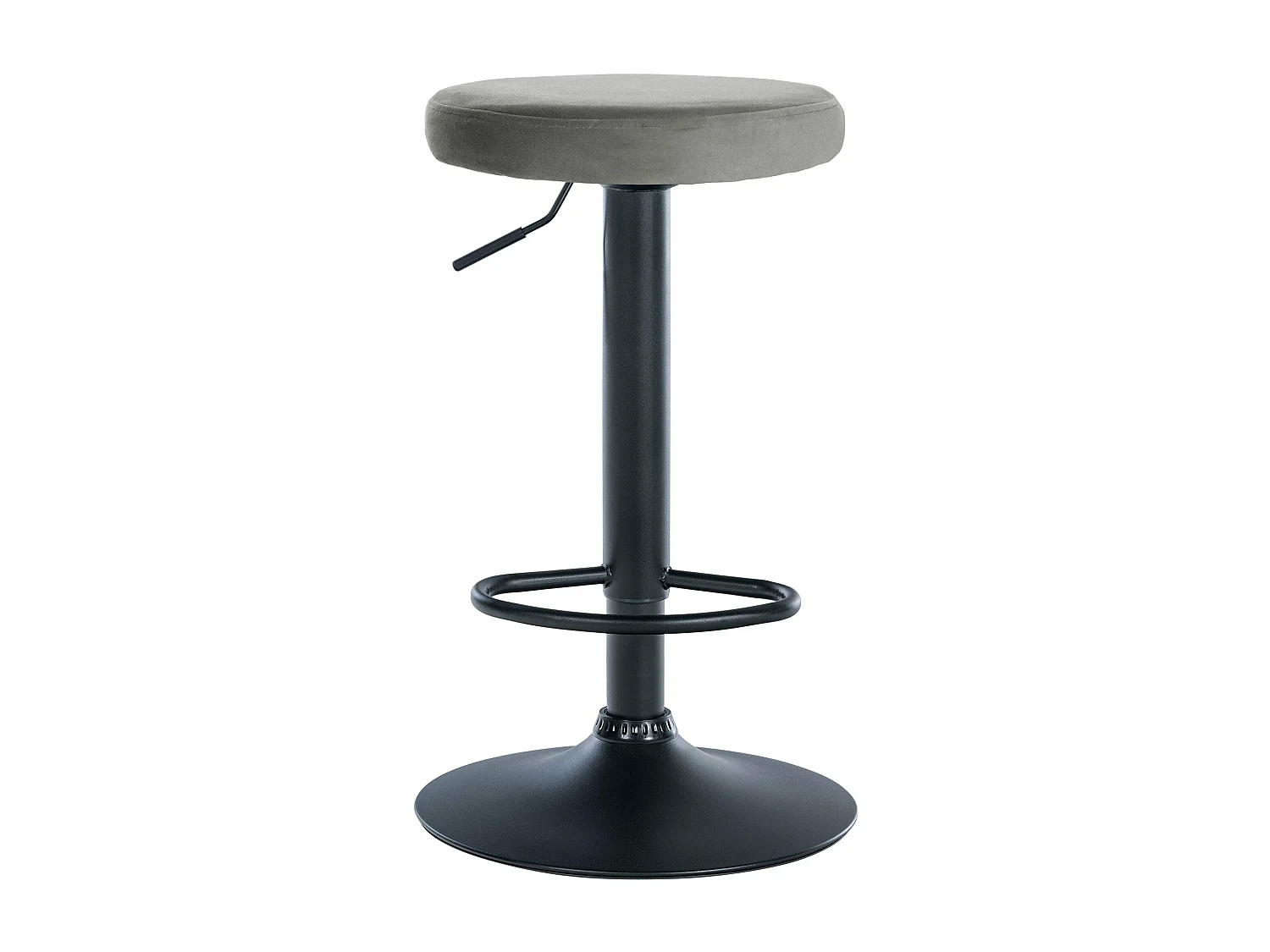 Tabouret de bar x1 métal grise 38.5 x 38.5 x 60 cm 10_0005353