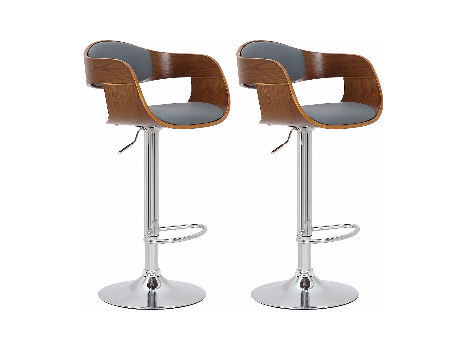 Lot de 2 tabourets bois marron 50 x 48 x 88 cm 10_0004247