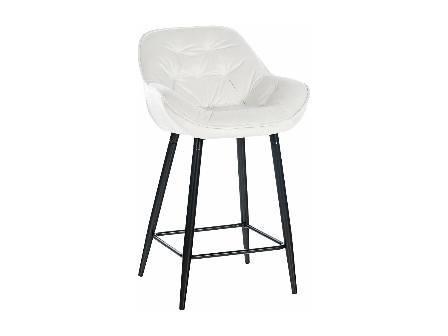 Tabouret de bar chaise métal blanche 54 x 57.5 x 103 cm 10_0004884