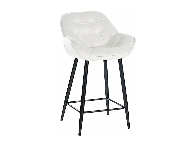 Tabouret de bar chaise métal blanche 54 x 57.5 x 103 cm 10_0004884