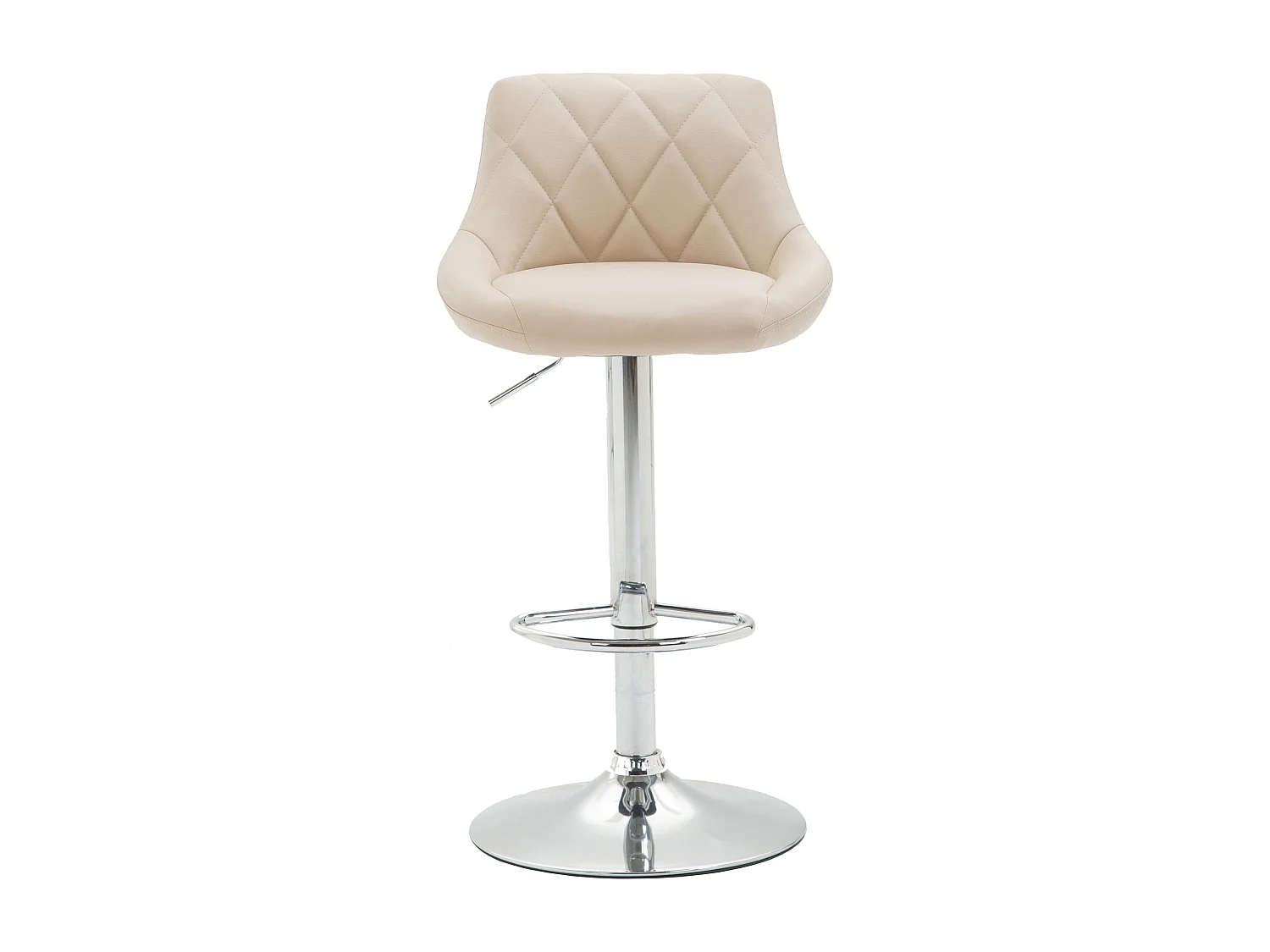 Tabouret de bar chaise métal crème 46 x 49 x 83 cm 10_0005081