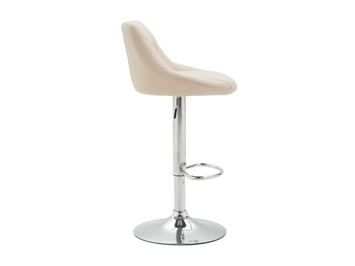 Tabouret de bar chaise métal crème 46 x 49 x 83 cm 10_0005081