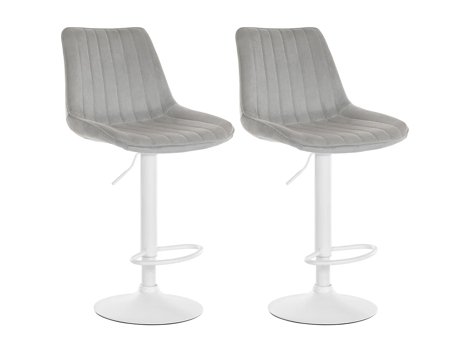 Lot de 2 tabourets métal blanche 49.5 x 50 x 91 cm 10_0004431
