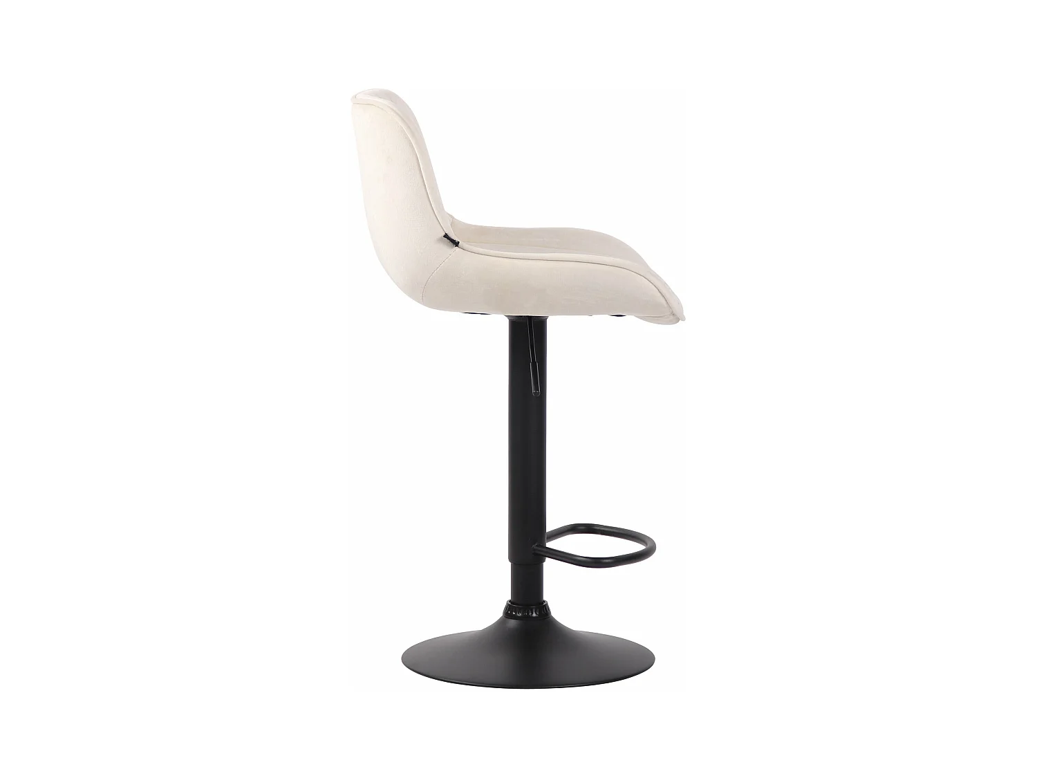 Tabouret de bar chaise métal crème 50 x 50 x 86 cm 10_0005111