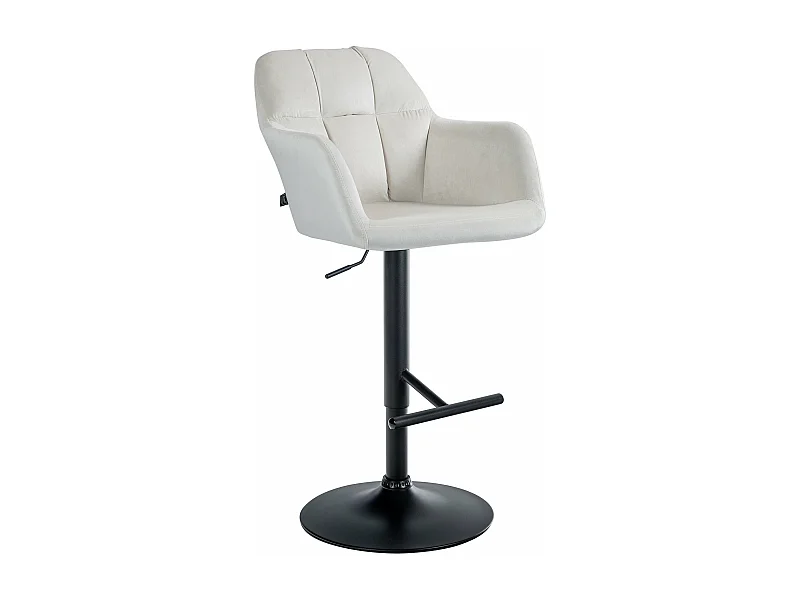 Tabouret de bar chaise métal crème 57 x 59 x 97 cm 10_0005268