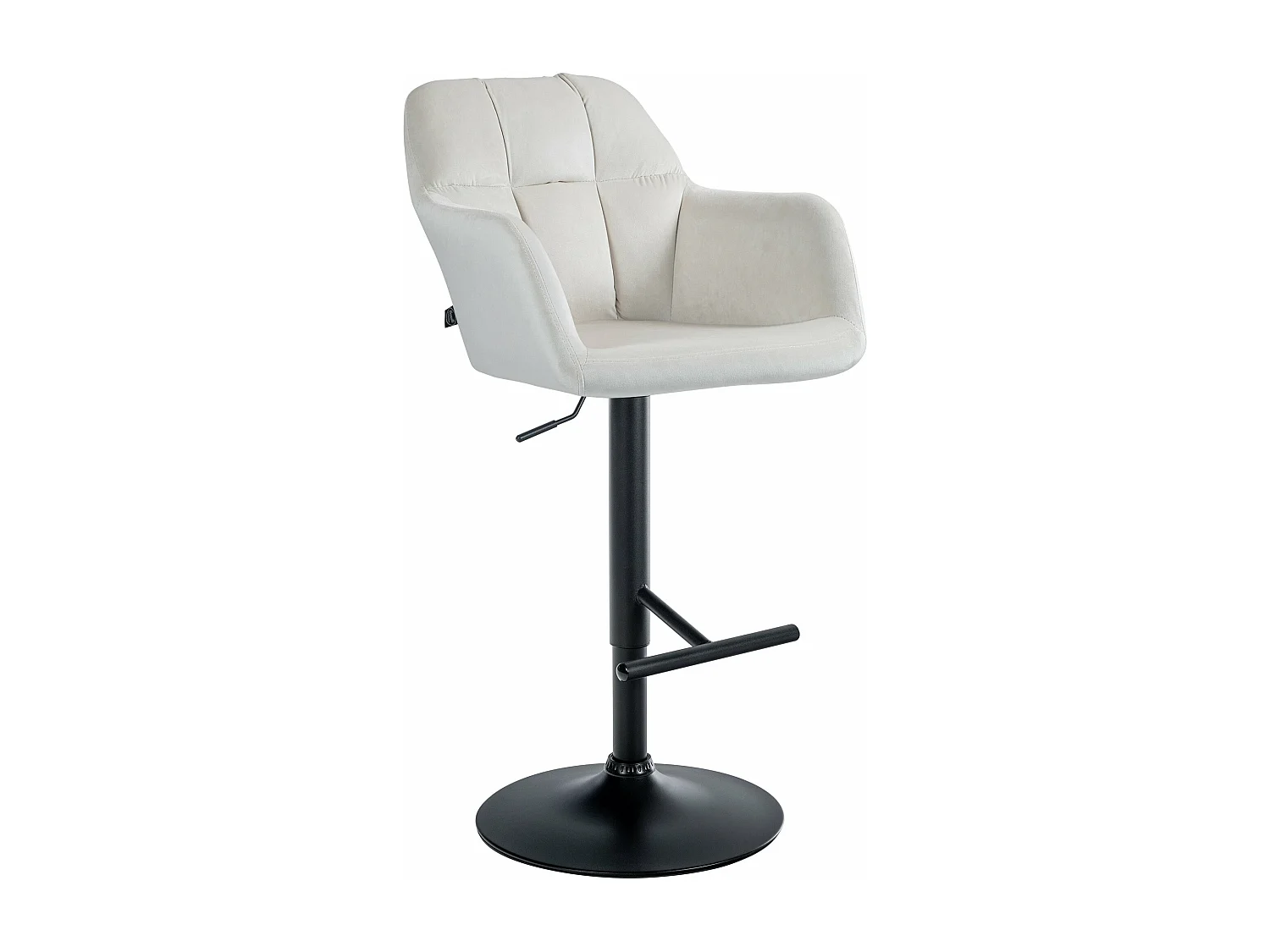 Tabouret de bar chaise métal crème 57 x 59 x 97 cm 10_0005268